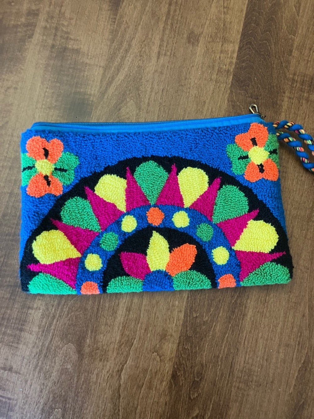 Colorful Floral Tufted Clutch - Bright. Wayuu inspired